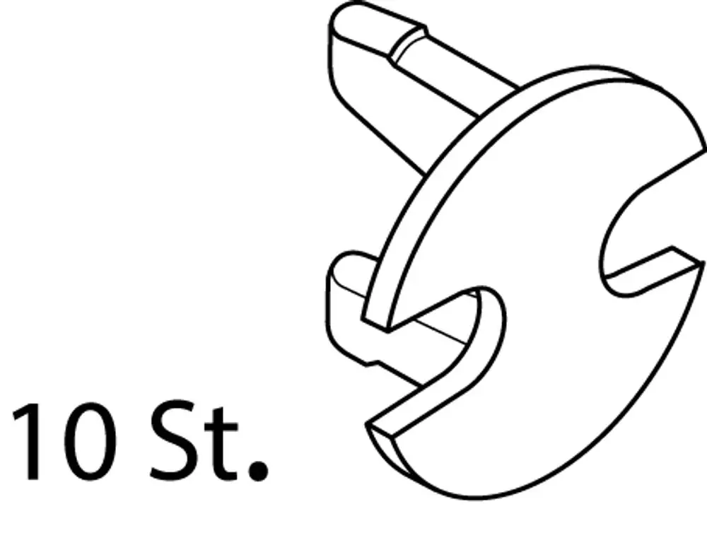 Verschlussstopfen zur Rohrerkennung, abgebildet in schematischer Darstellung. Ideal Standard Produkt, 10 Stück.